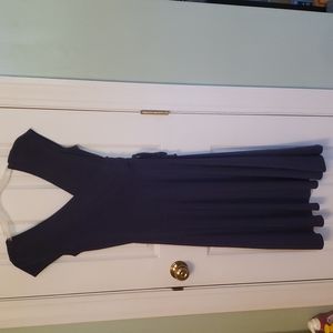 Navy blue B. Moss faux wrap dress. XS.